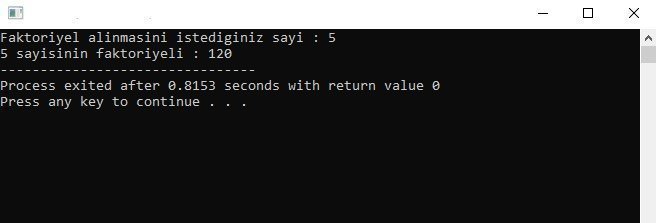 C Programlama Faktöriyel Hesaplama - Faktöriyel Nasıl Hesaplanır - C Programlama Faktöriyel Hesaplama Kodu