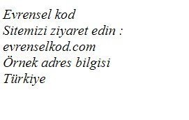 HTML <address> Etiketi