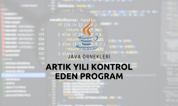 Java Artık Yılı Kontrol Eden Program