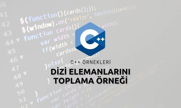 C++ Dizi Elemanlarını Toplama Örneği